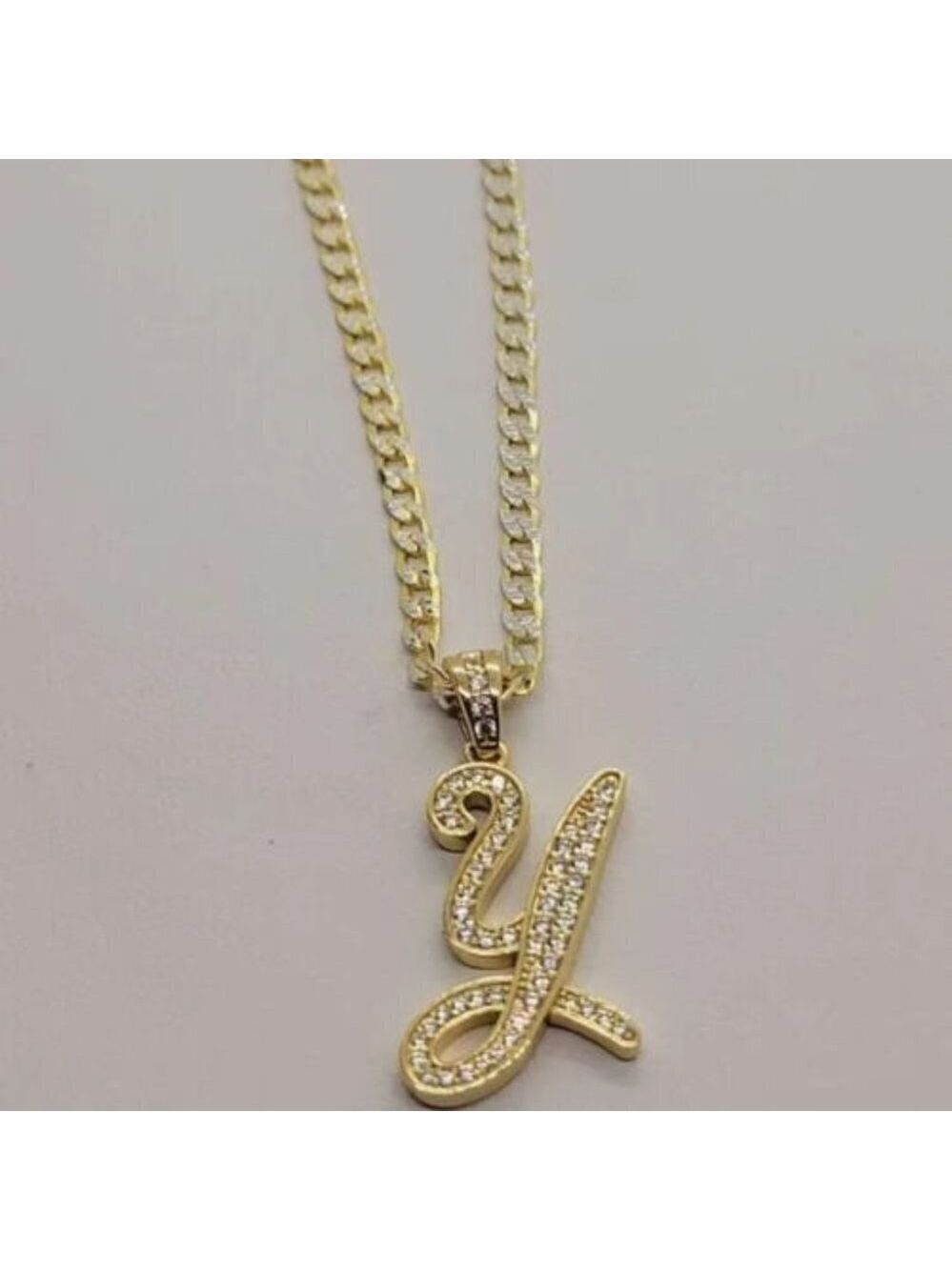 Brand New Sterling Silver 925 Letter Y Necklace